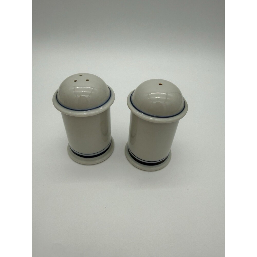 Dansk Bistro Christianshavn Blue Stripe Salt Pepper Shaker Set Portugal